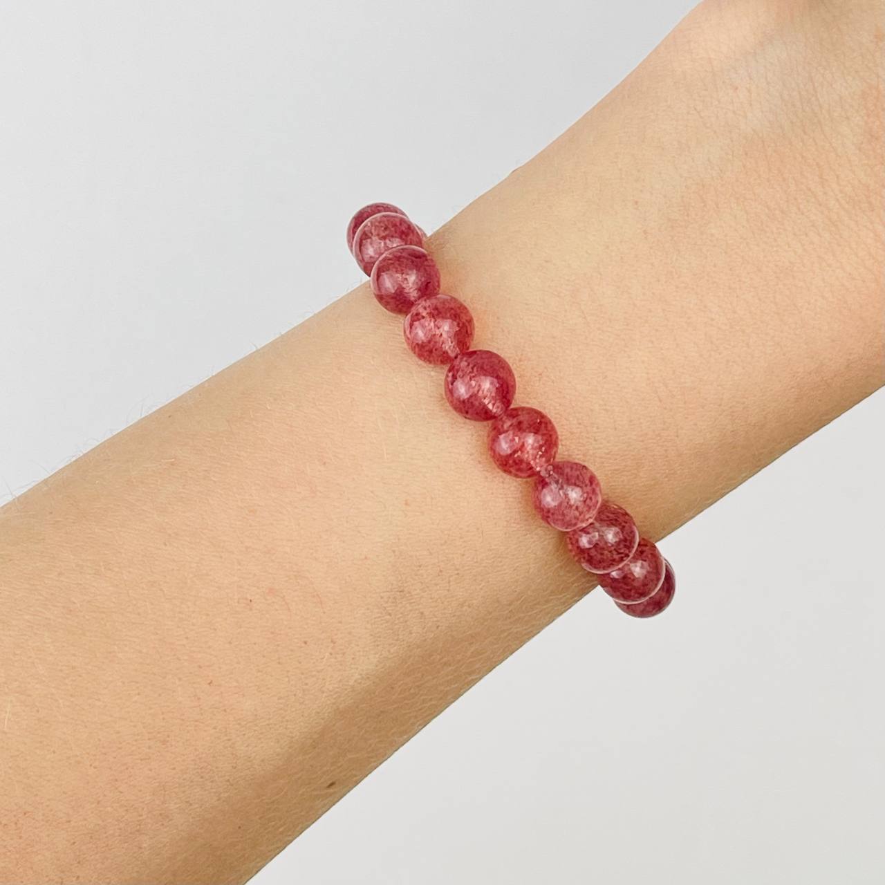 Радуга Самоцветов Браслет из Клубничного кварца