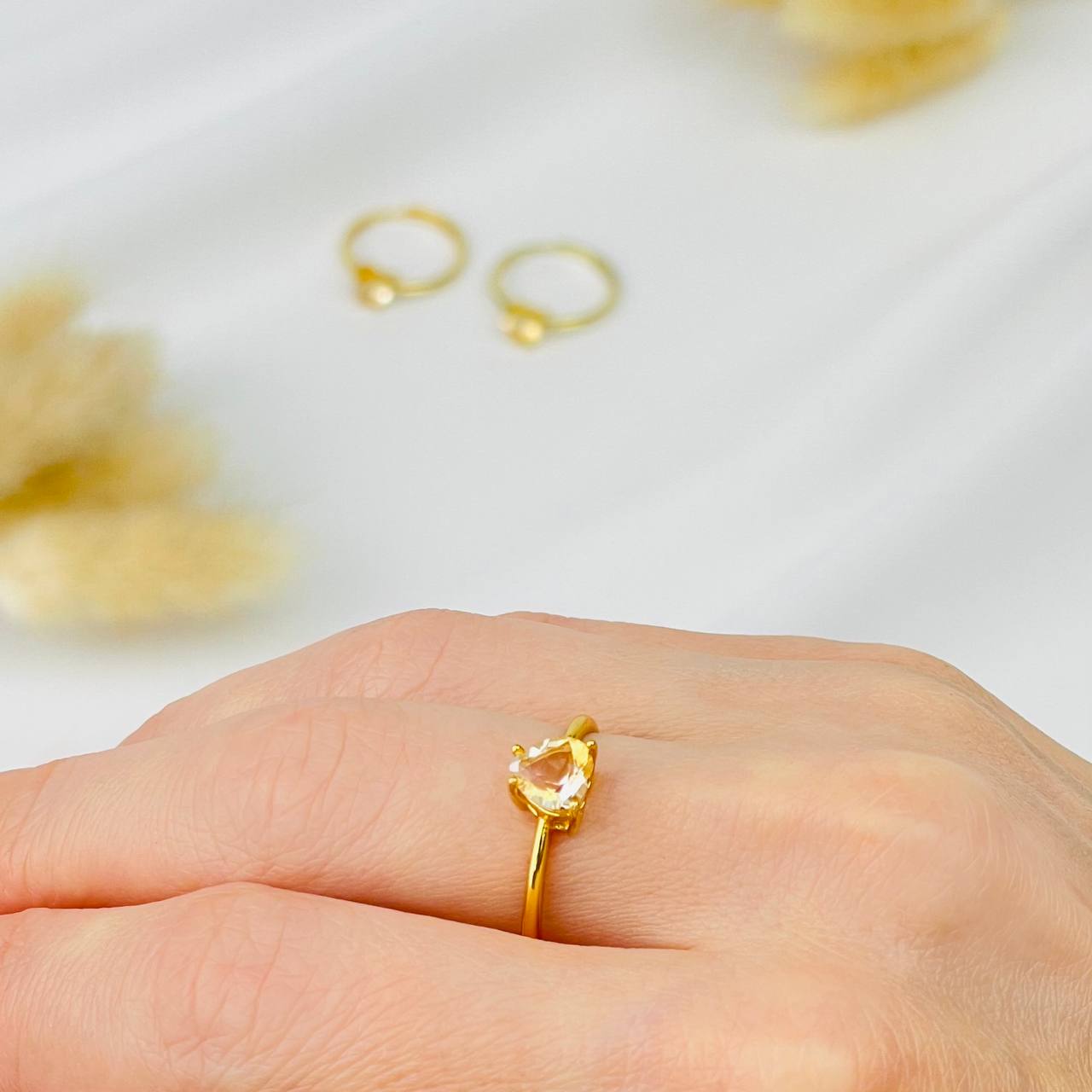 Радуга Самоцветов Кольцо регулируемое из Цитрина