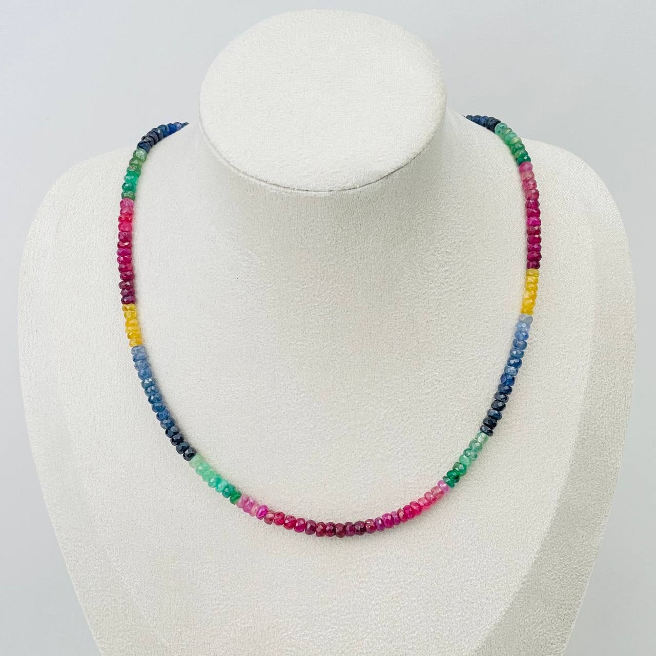 Радуга Самоцветов Колье из Сапфира микс