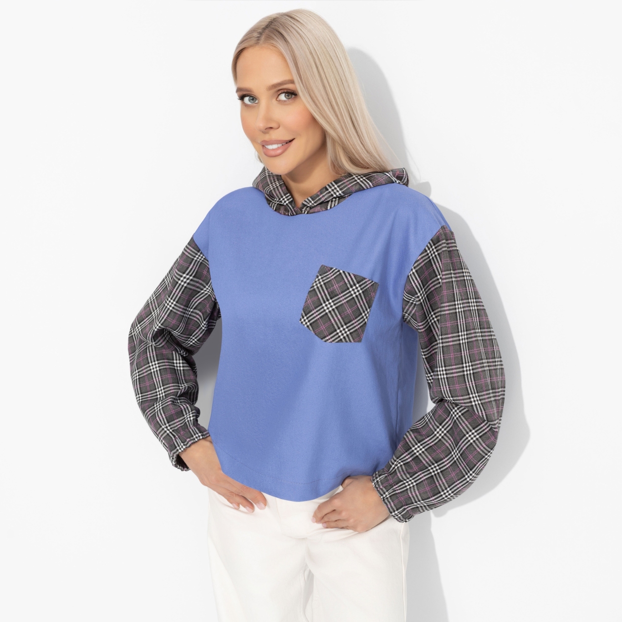 Свитшот из джинсы с капюшоном, Обязательно сбудется