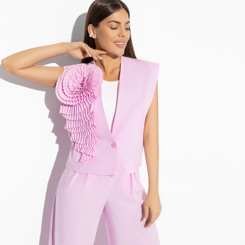 Ст.цена 1950р. Жилет, Жду продолжения 00000010542 Розовый