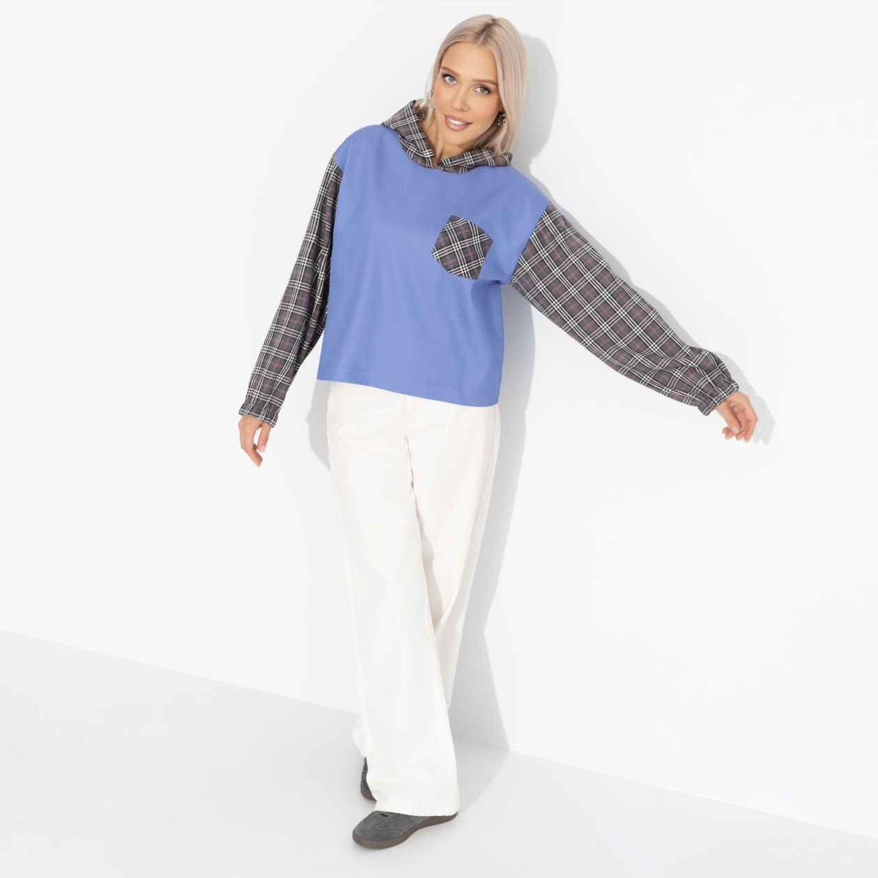 Свитшот из джинсы с капюшоном, Обязательно сбудется