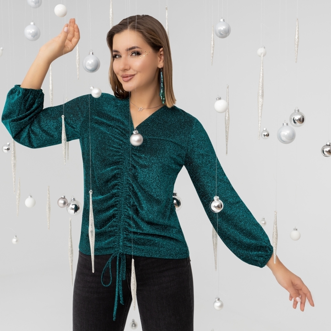 Ст.цена 1150р. Блуза, Прогулка под звездопадом (фея) 00000007600 Зелёный