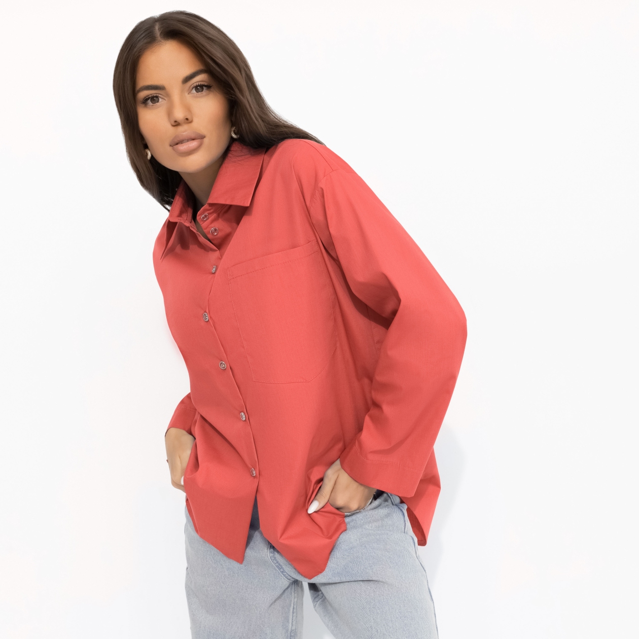 Рубашка с декором на спинке, Создала себя сама