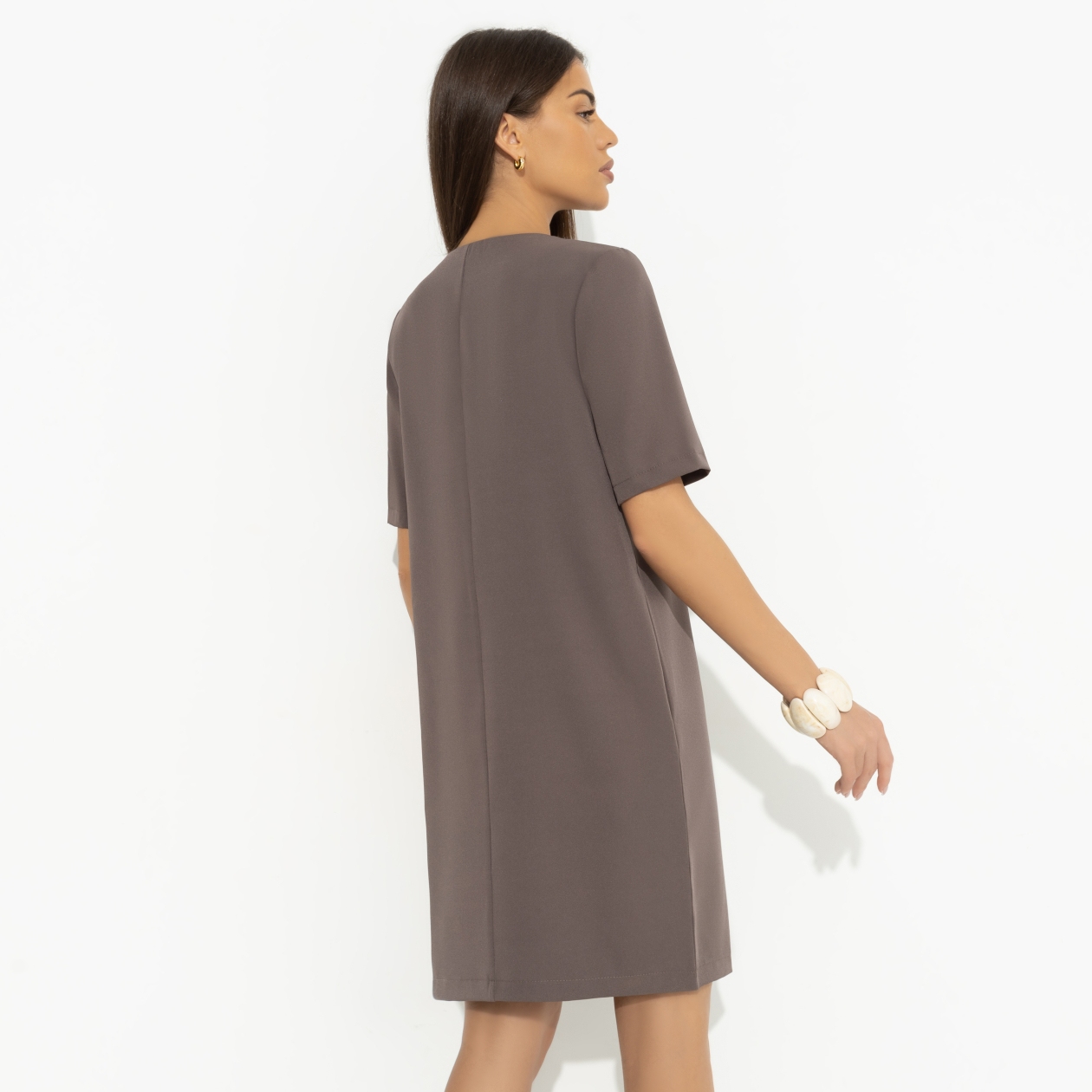 Платье с карманами, Виртуальные будни (brown)