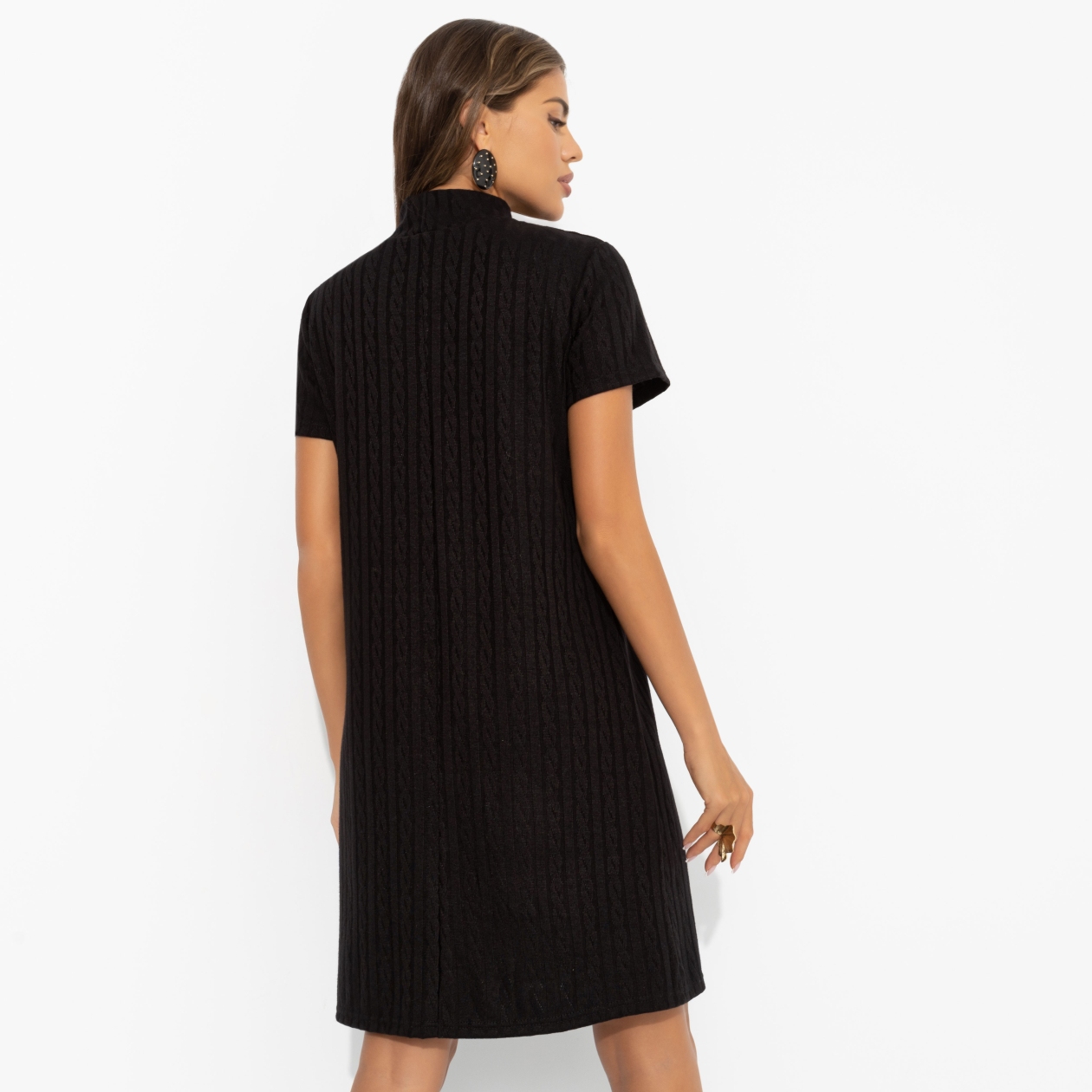 Платье с плетением «косы», Словно впервые (black)