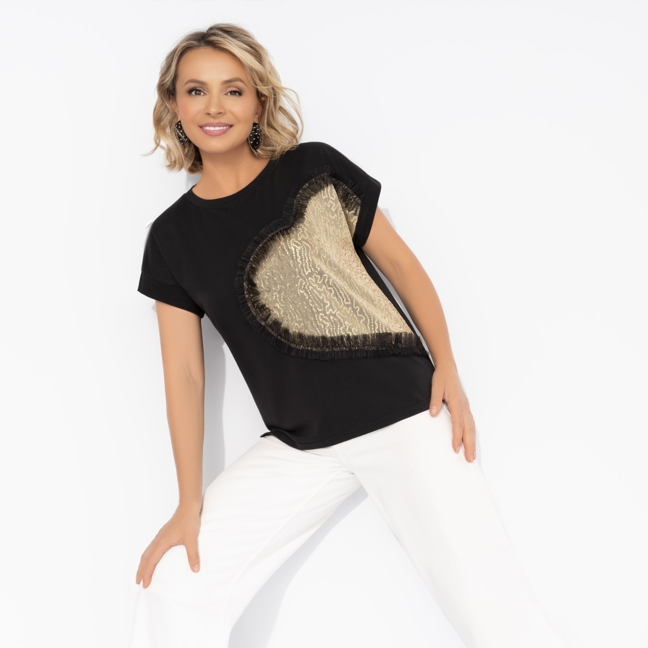 Ст.цена 1390р. Футболка нарядная, Яркий период (black) 00000012016 Черный