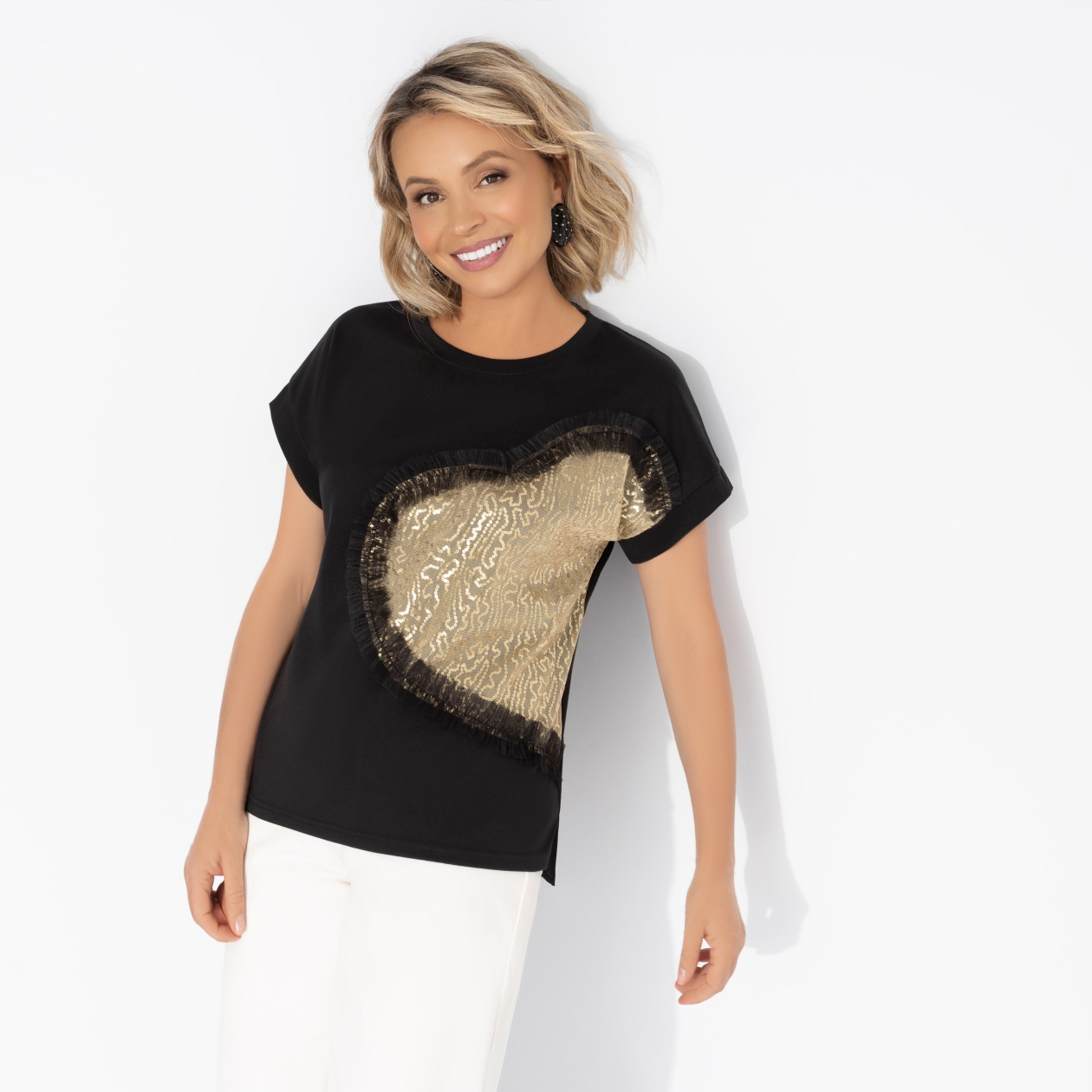 Ст.цена 1390р. Футболка нарядная, Яркий период (black) 00000012016 Черный