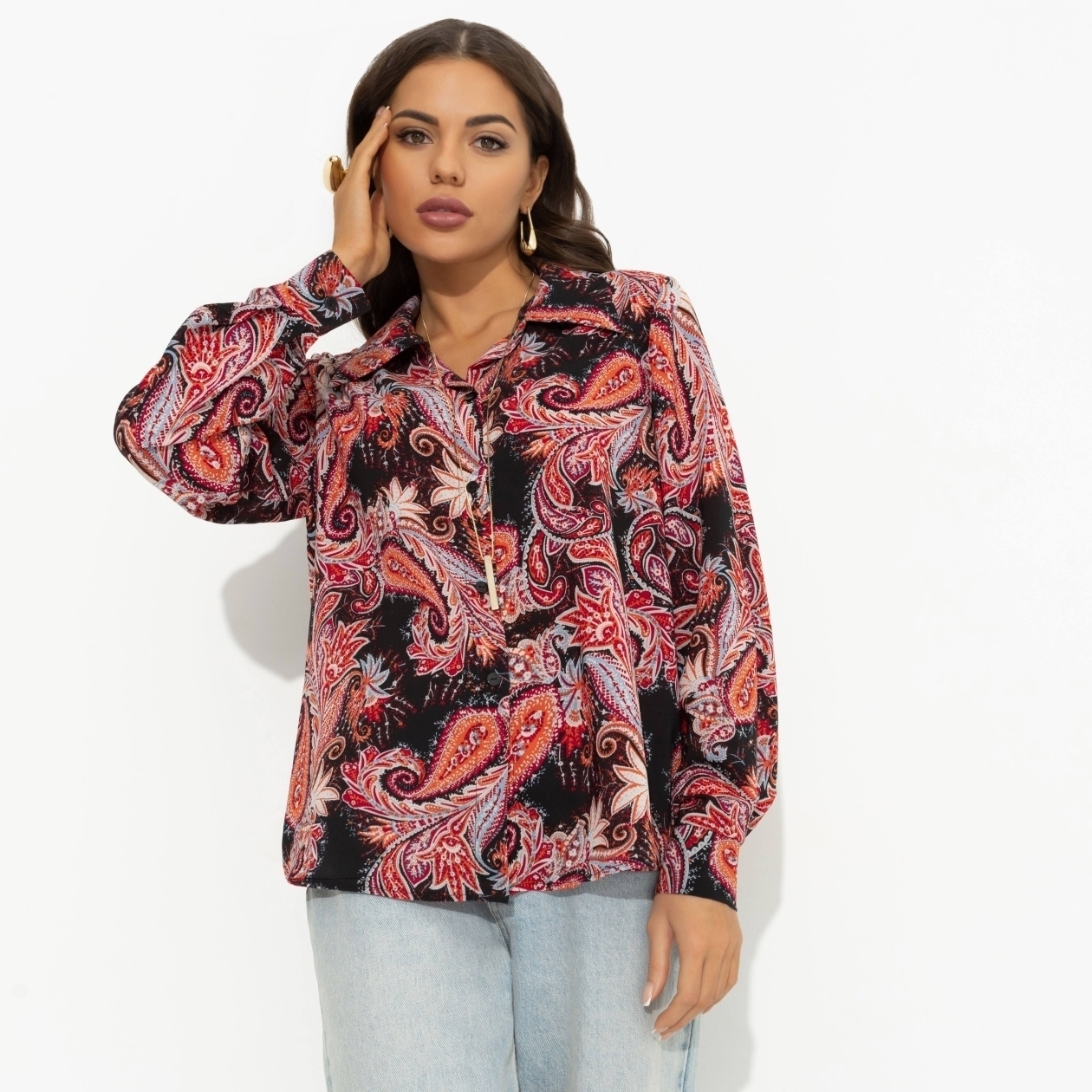 Рубашка нарядная, Цветущее очарование (эффектная)