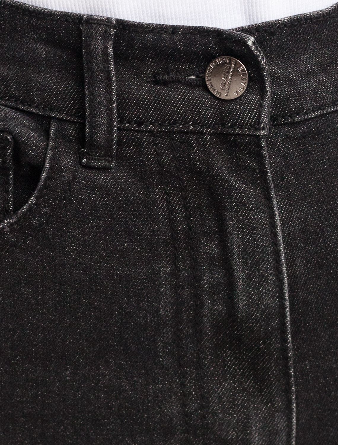 Ст.цена 2290р Джинсы mom-fit из денима со спандексом D54.246 черный