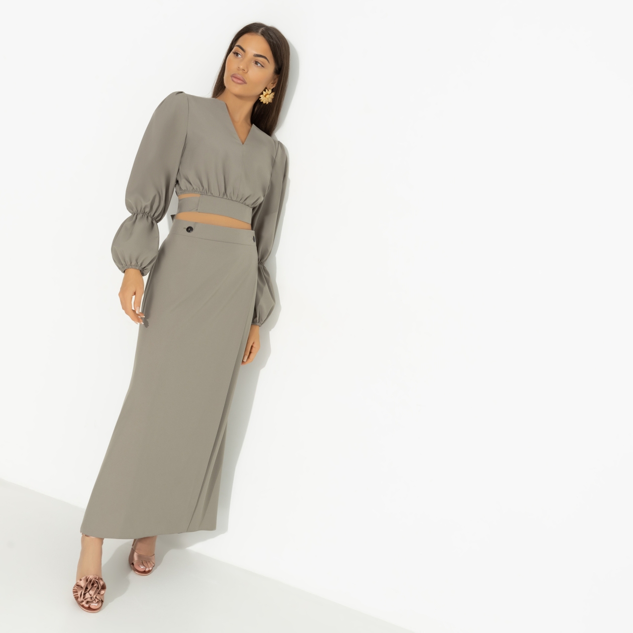 Комплект с юбкой дизайнерский, Когда хочешь вау-эффекта (зеленый)