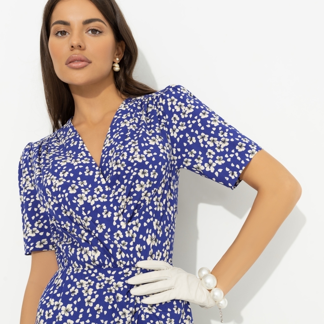 Платье из вискозы, Амур настиг (синий)