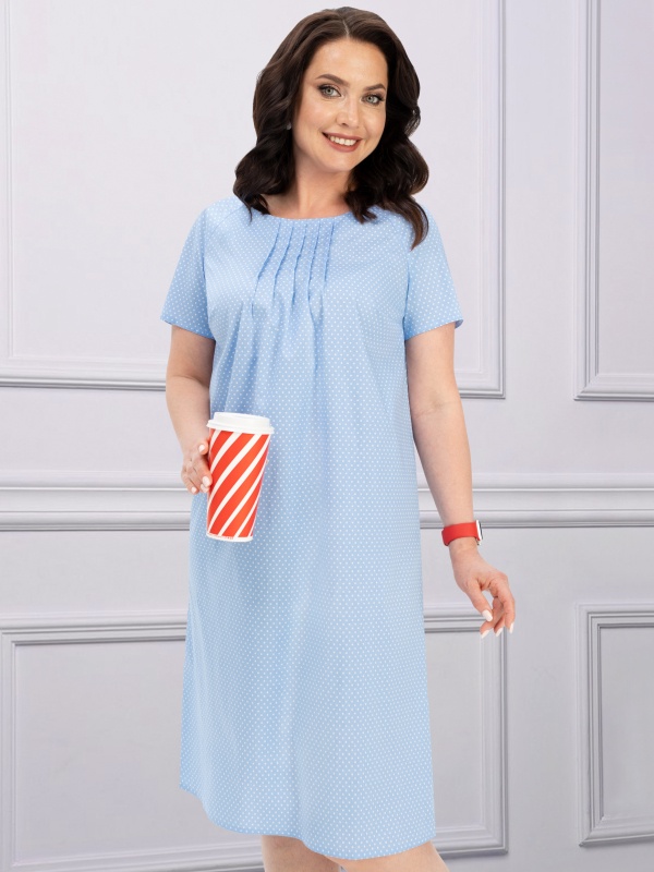 Ст.цена 1250р. Платье, Бегущая по волнам (лучезарная) 00000003979 Голубой