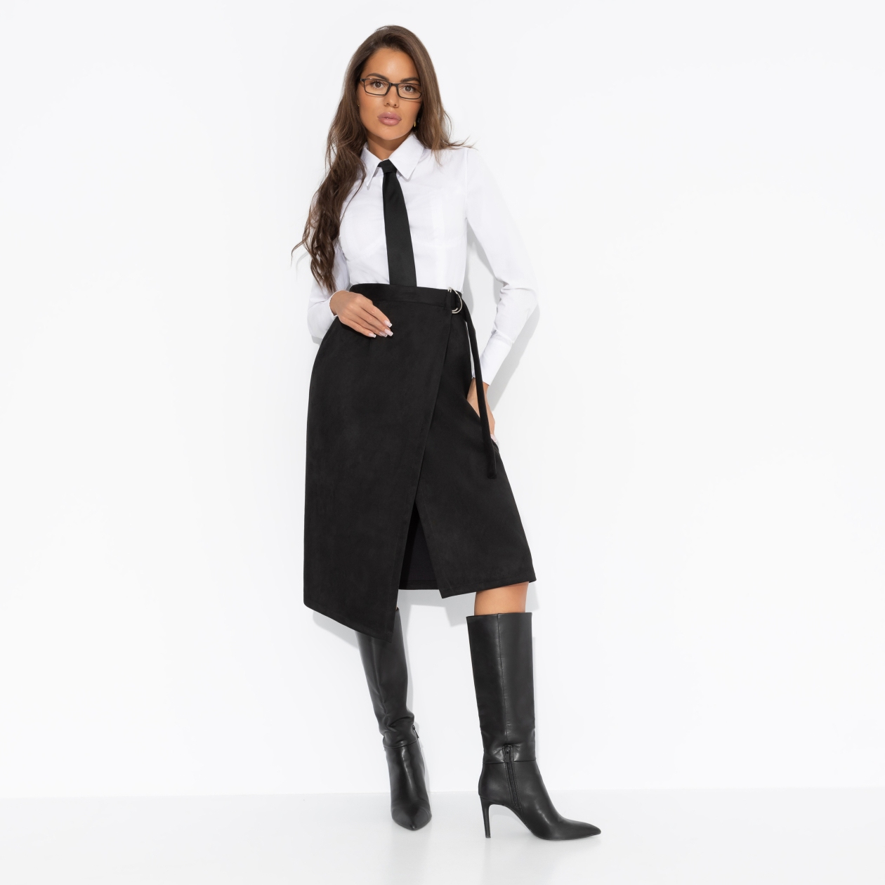 Юбка из мягкой замши, Дерзкие фантазии (чёрная)