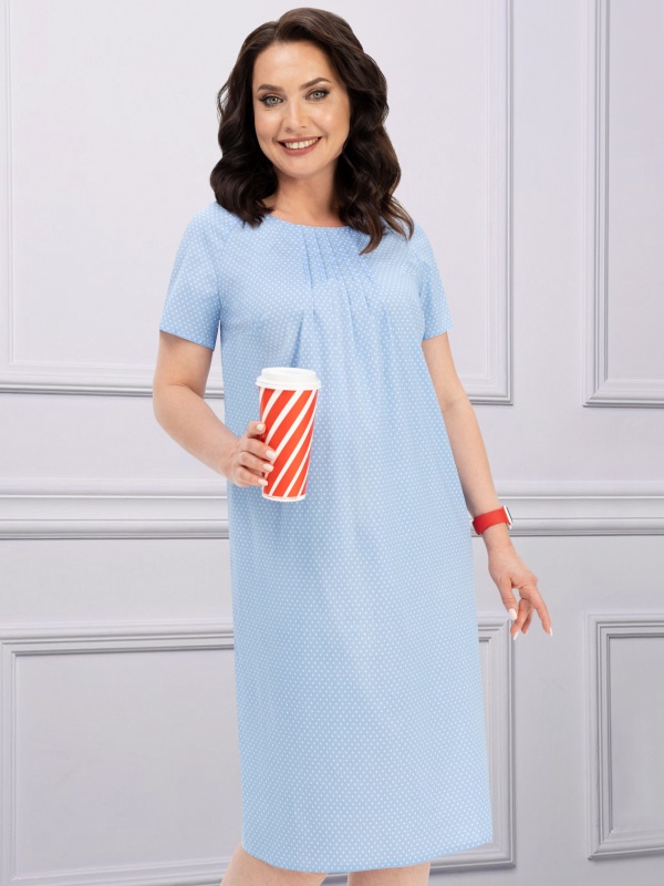 Ст.цена 1250р. Платье, Бегущая по волнам (лучезарная) 00000003979 Голубой