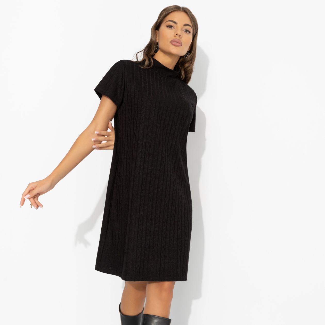 Платье с плетением «косы», Словно впервые (black)