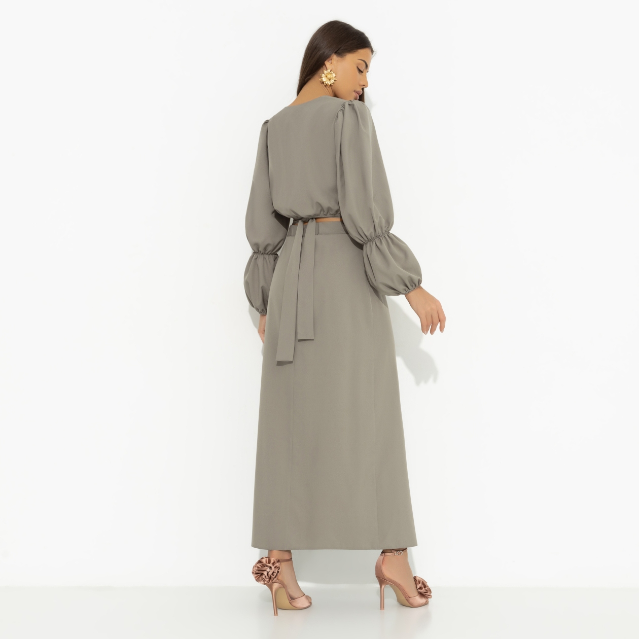 Комплект с юбкой дизайнерский, Когда хочешь вау-эффекта (зеленый)