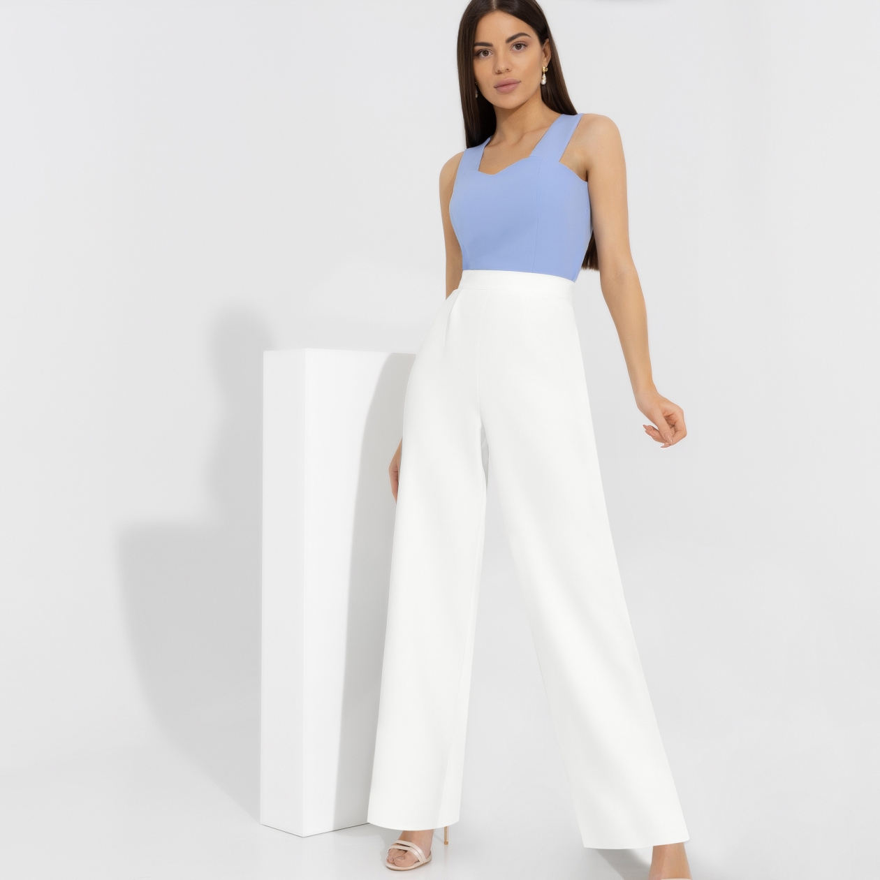 Брюки с защипами, Модный экстаз (milk)