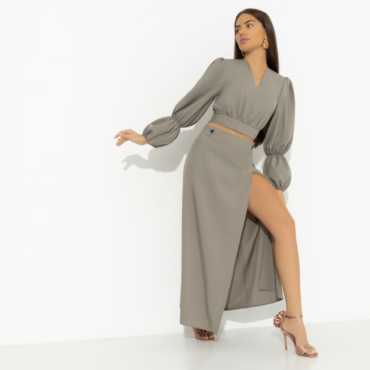 Комплект с юбкой дизайнерский, Когда хочешь вау-эффекта (зеленый)