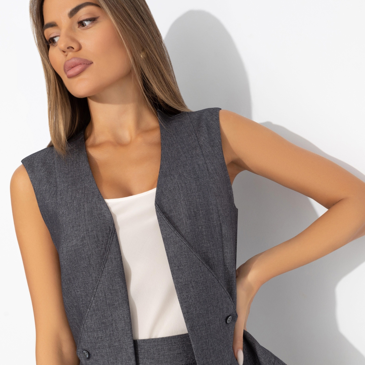 Жилет из костюмной джинсы, Дело стиля