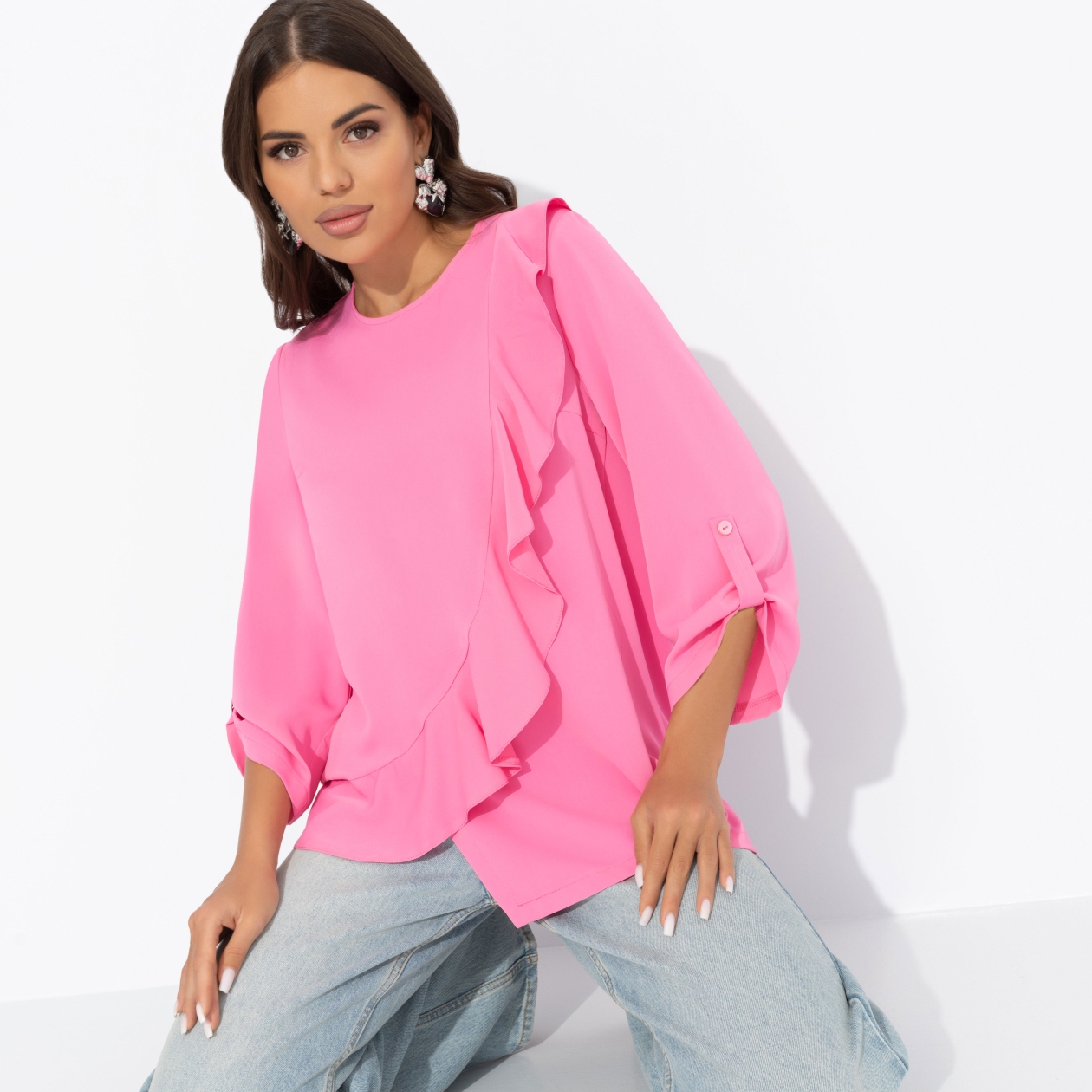 Блуза со сборками на рукавах, Я пришла блистать