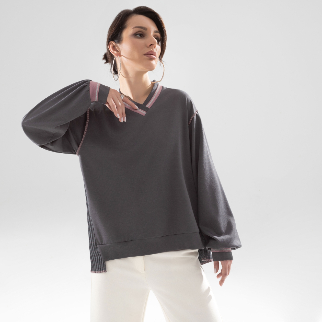 Свитшот с акцентными швами, Успех в руках (new)