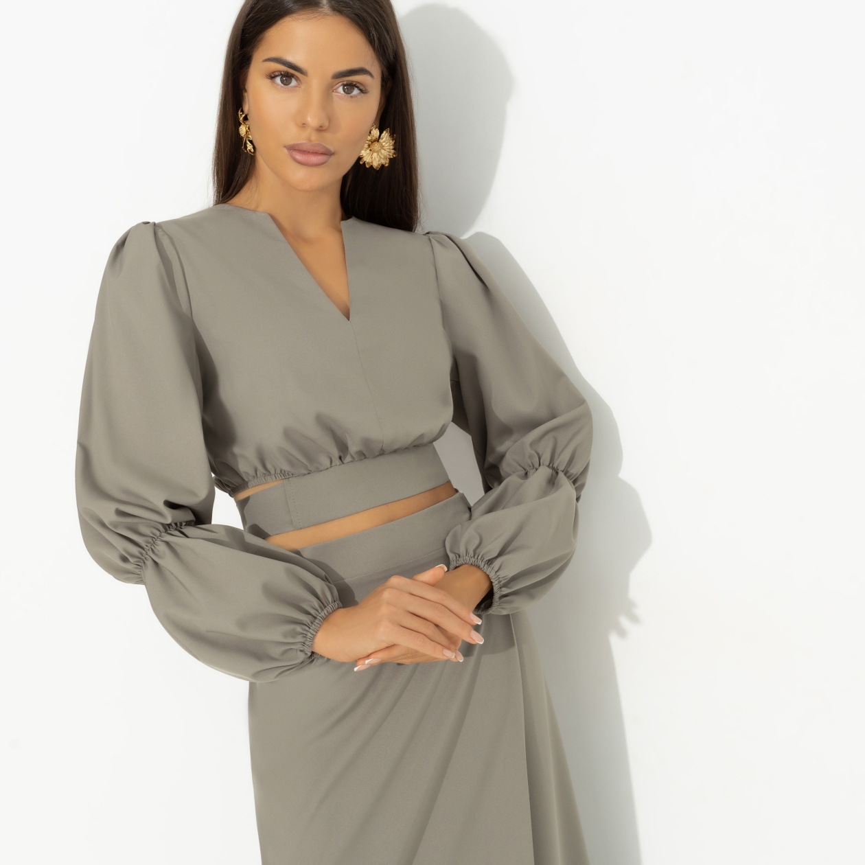 Комплект с юбкой дизайнерский, Когда хочешь вау-эффекта (зеленый)