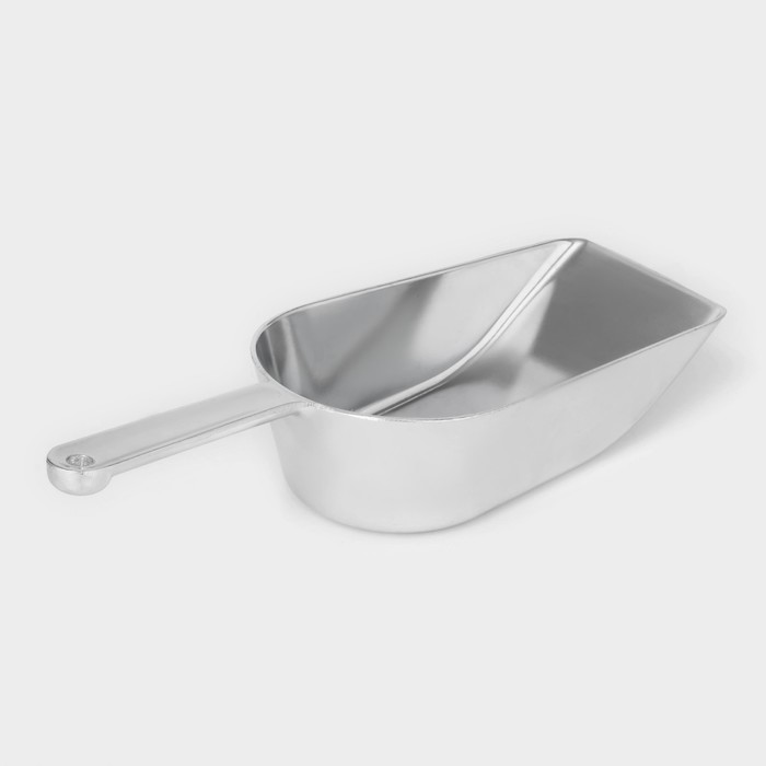 Совок для сыпучих продуктов, h=30.5 см, алюминий, серебристый