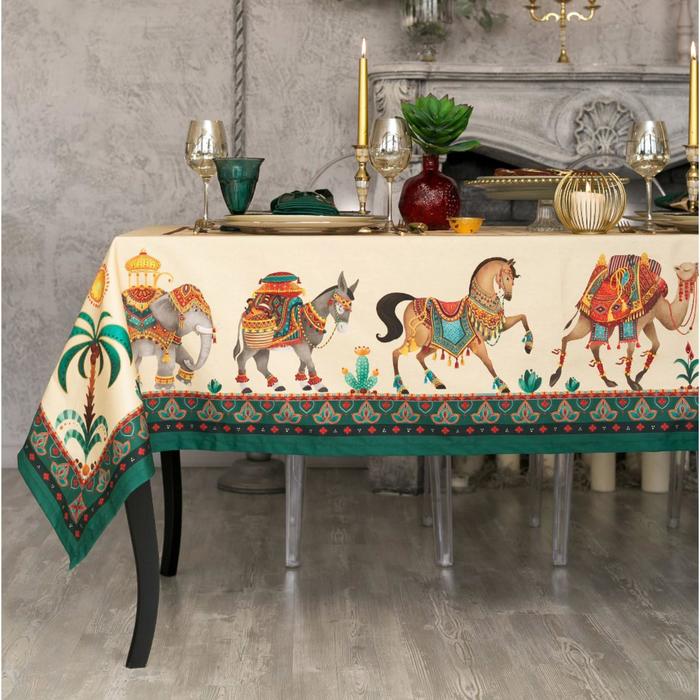 Скатерть «Этель. Нью-Дели», 110×145+/-3 см,100 % хлопок, саржа 190 г/м²