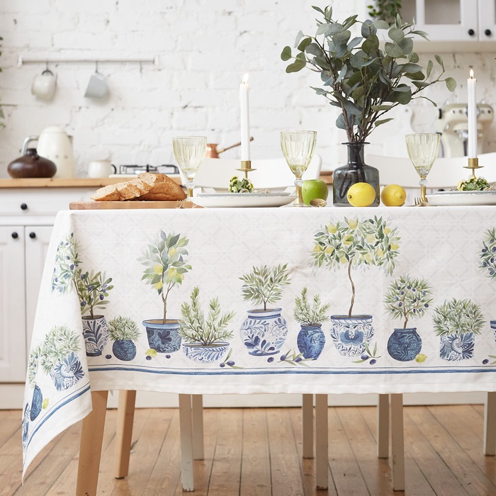 Скатерть «Этель» Olives, 149×110 см, 100% хлопок, репс 210 г/м²