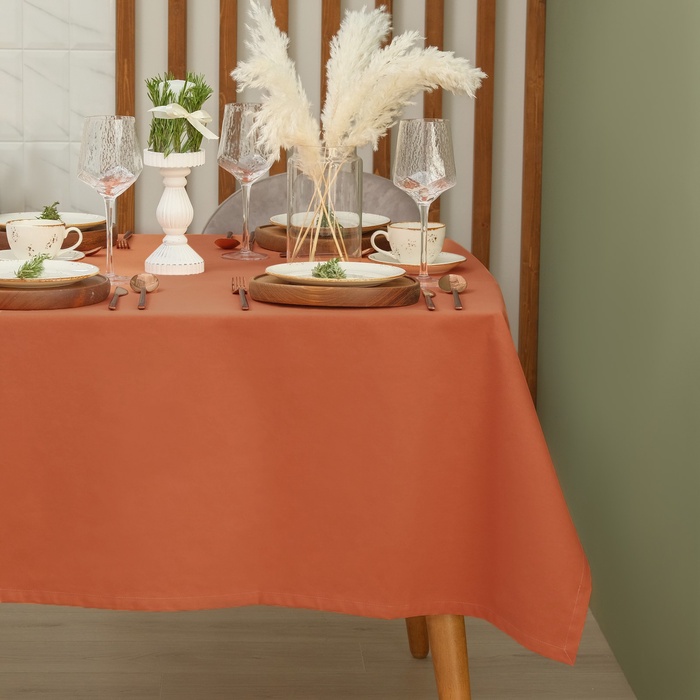 Скатерть Этель Kitchen 150х110 см, цвет оранжевый, 100% хлопок, саржа 220 г/м2