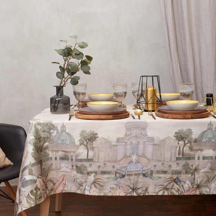 Скатерть «Этель. «Райский сад», 110×150 +/- 3 см, 100% хлопок, саржа 190 г/м²