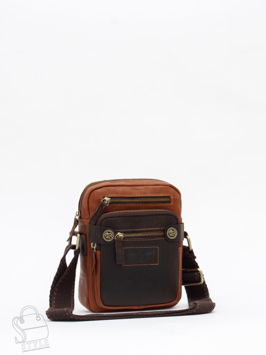 Сумка мужская кожаная 4181-2TR brown Tough Ryder