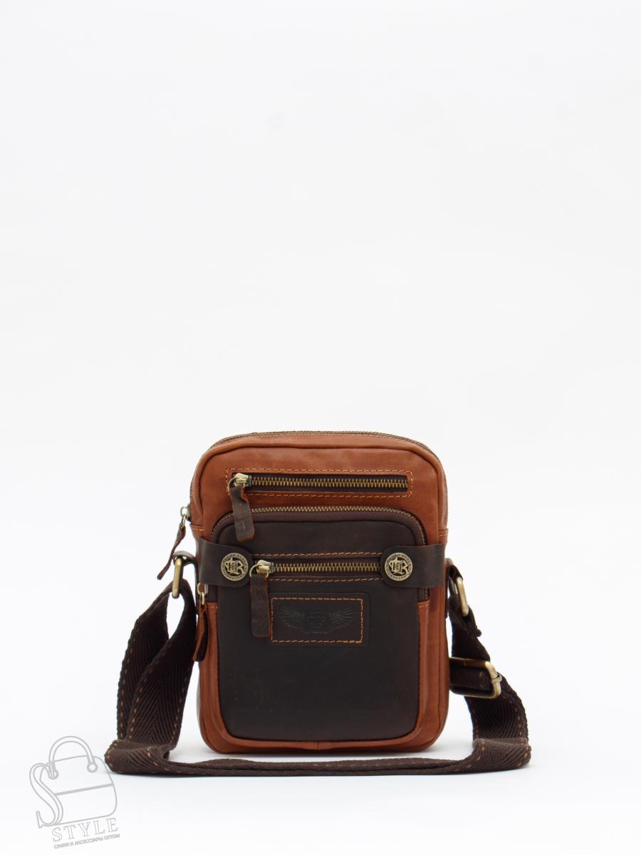 Сумка мужская кожаная 4181-2TR brown Tough Ryder