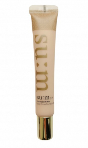 Тональная основа легкая антивозрастная SU:M37 LosecSumma Elixir Sheer Cover Foundation SPF30+ #1