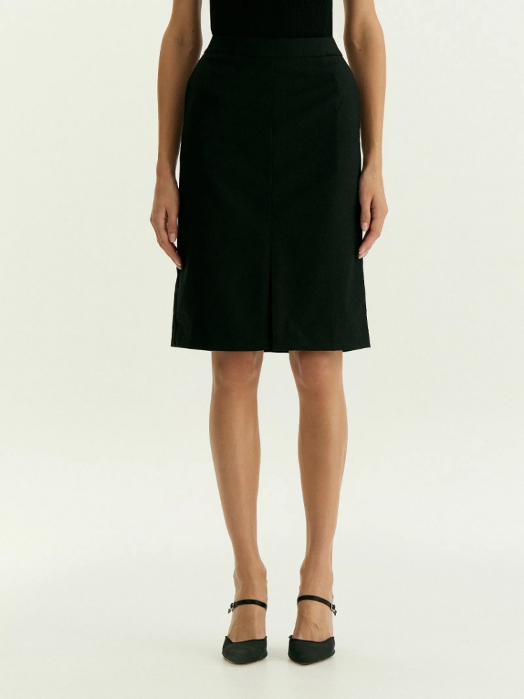 Юбка-карандаш миди из костюмной шерсти ,
56% полиэстер, 25% шерсть, 17% вискоза, 2% эластан ,