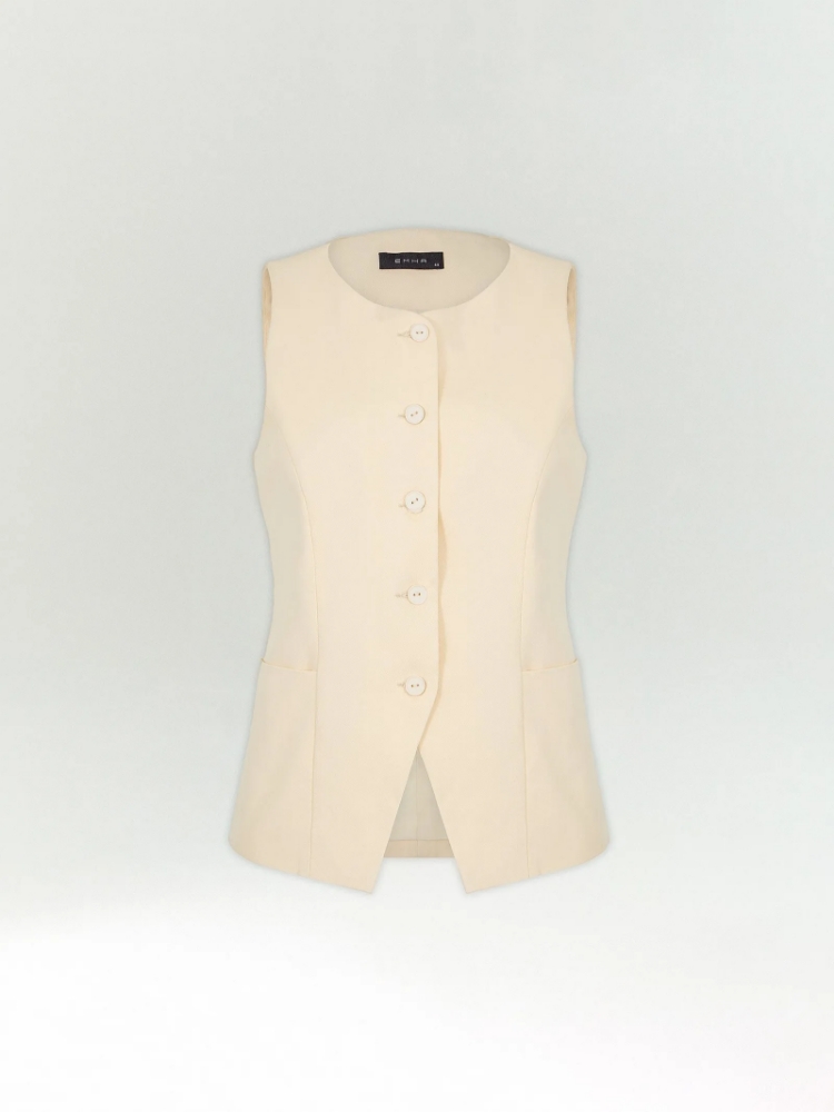 Однобортный жилет из 100% хлопка ,
100% хлопок ,