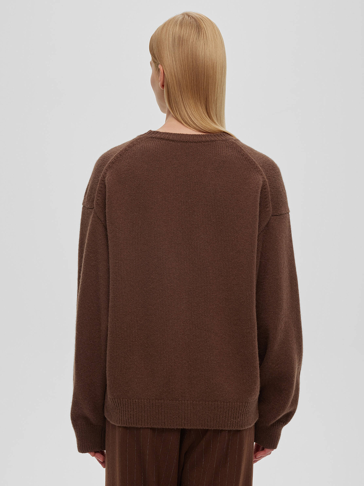 Джемпер свободного кроя с интарсией