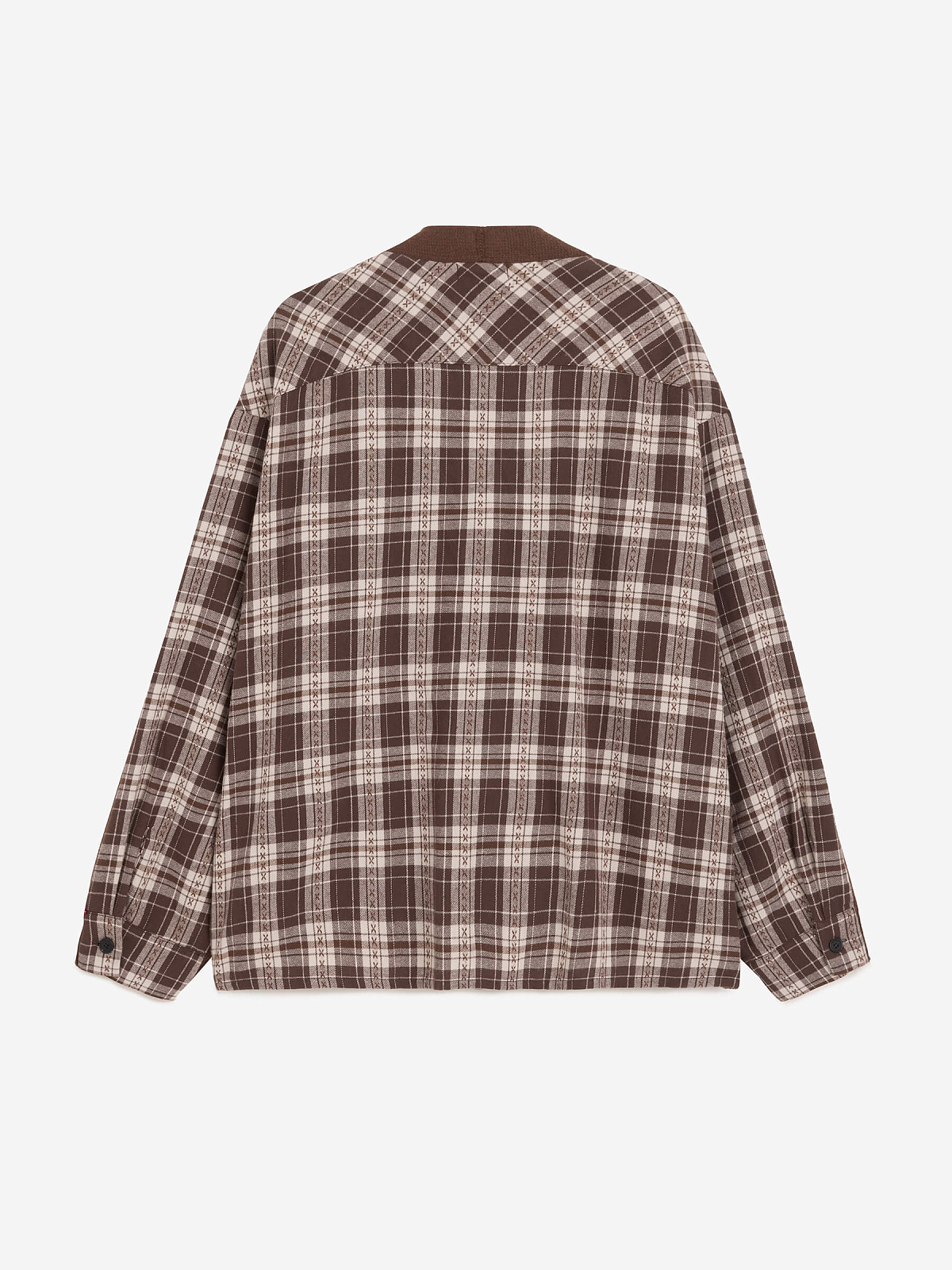 Кардиган комбинированный с шерстью и хлопком, коричневый