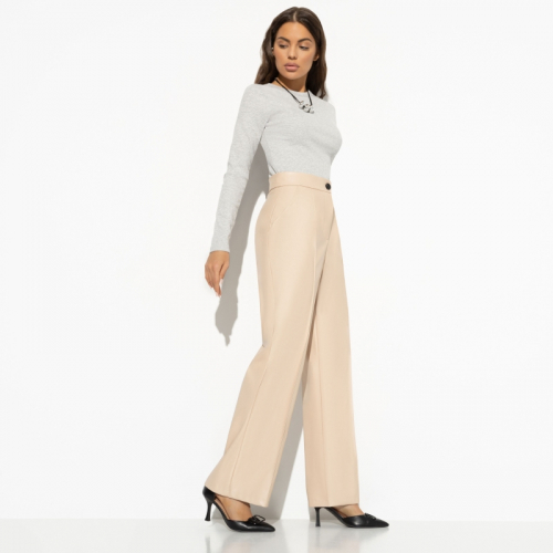 Брюки из экокожи, Модный захват (beige)