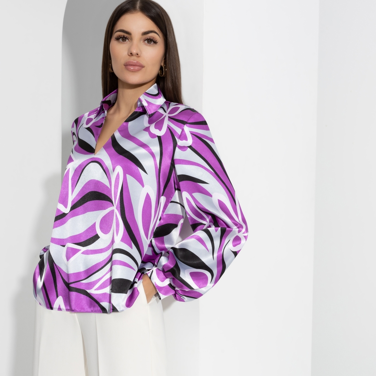 Ст.цена 1350р. Блуза, Личные границы (violet rose)