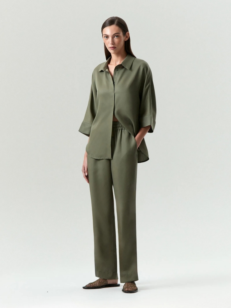 Брюки зауженного кроя из 100% тенсела ,
100% тенсел ,