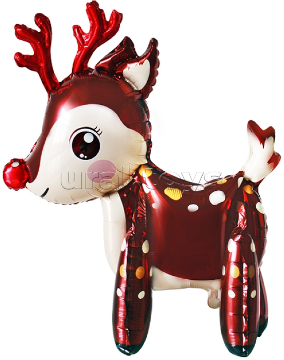 Шар 3D (50''/127 см) Фигура, Милый олень, 1 шт. в уп.