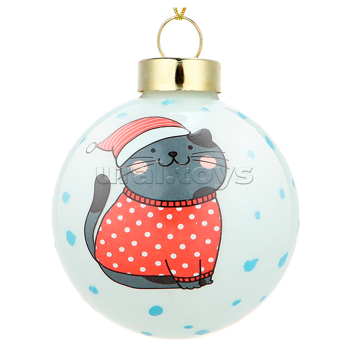 Новогоднее украшение. Елочный стеклянный шар