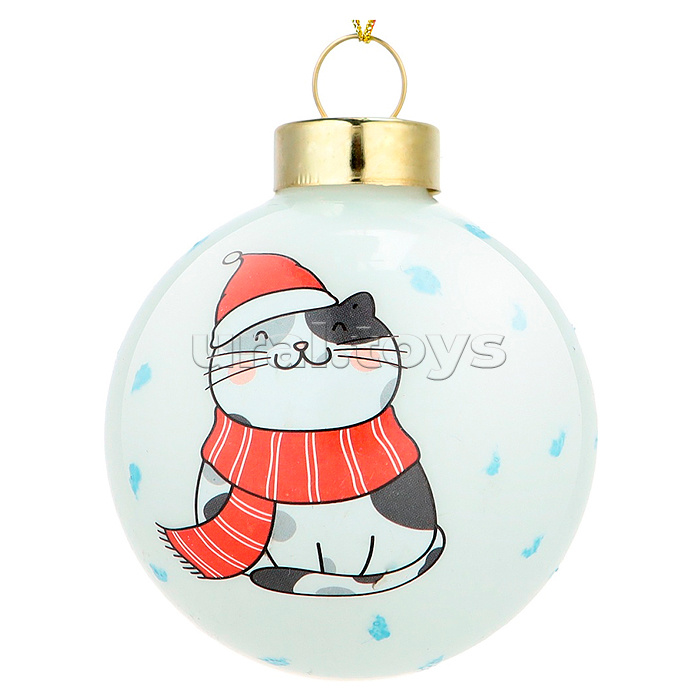 Новогоднее украшение. Елочный стеклянный шар