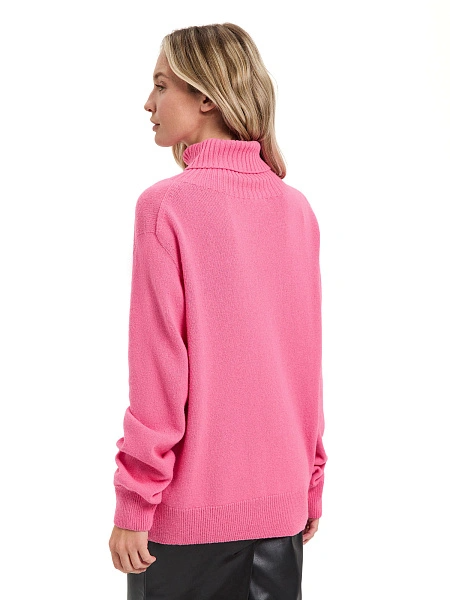 Свитер женский Cashmere&Merino blend oversize, цвет розовый фламинго