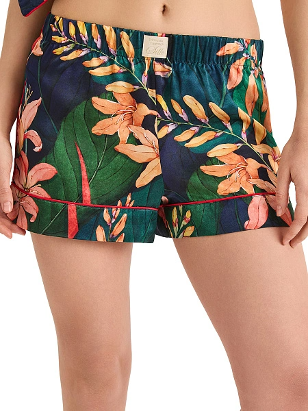 Шорты женские серии SILK, цвет принт тропический