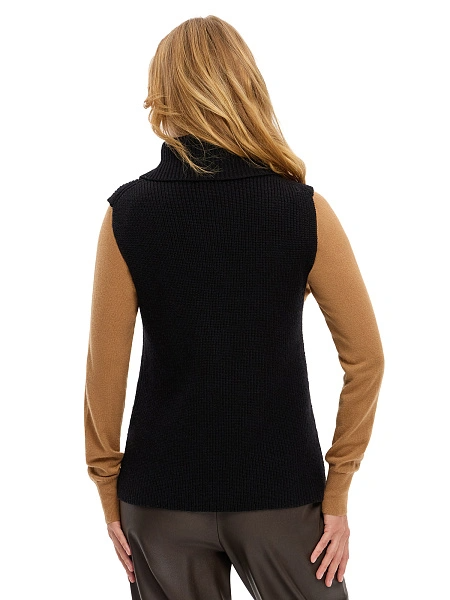 Жилет женский на молнии, цвет черный