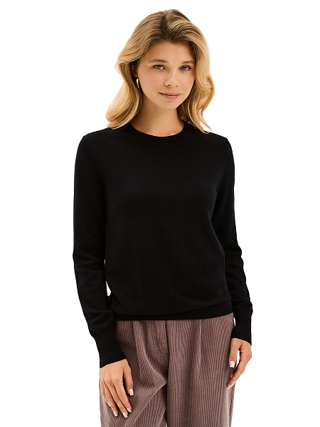 CashTouch Джемпер женский с круглым воротом, цвет черный