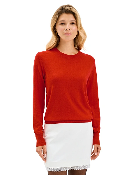 CashTouch Джемпер женский с круглым воротом, цвет алый